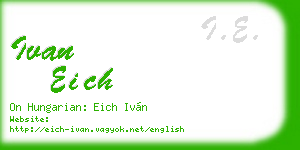 ivan eich business card